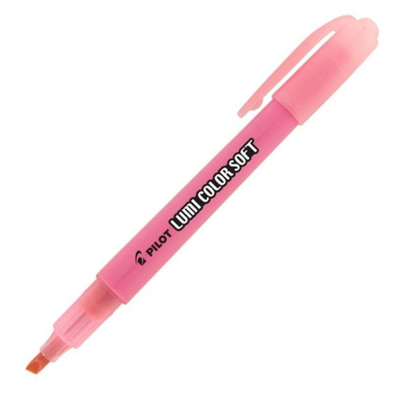 CANETA MARCA TEXTO LUMI ROSA PASTEL SOFT PILOT Ellos Papelaria