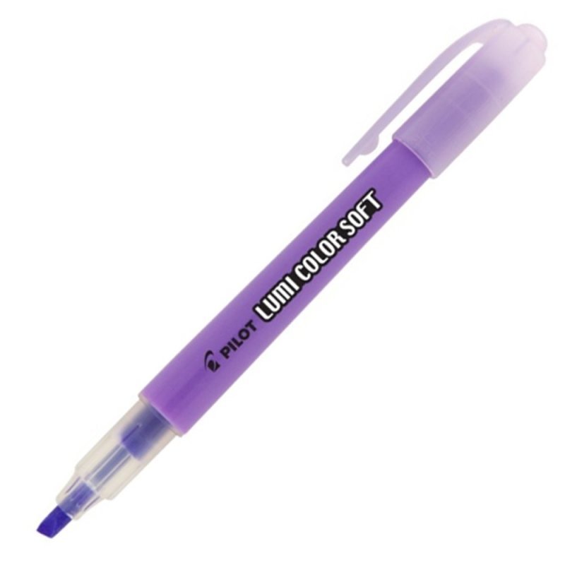 CANETA MARCA TEXTO LUMI VIOLETA PASTEL SOFT PILOT Ellos Papelaria