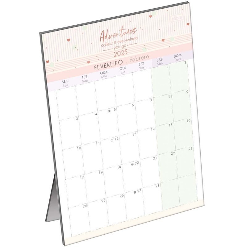 CALENDARIO MESA 2020  PLANNER SOHO TILIBRA Ellos Papelaria