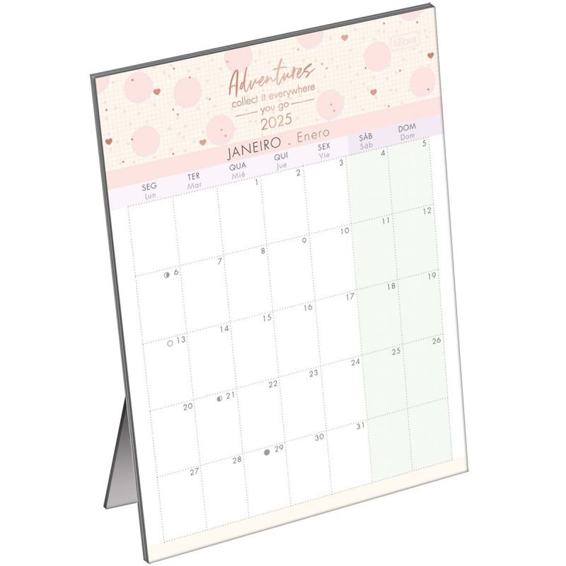 CALENDARIO MESA 2020  PLANNER SOHO TILIBRA Ellos Papelaria