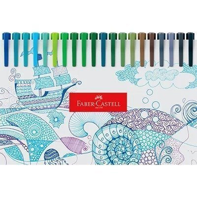 CANETA FINE PEN C/ 60 CORES FABER Ellos Papelaria