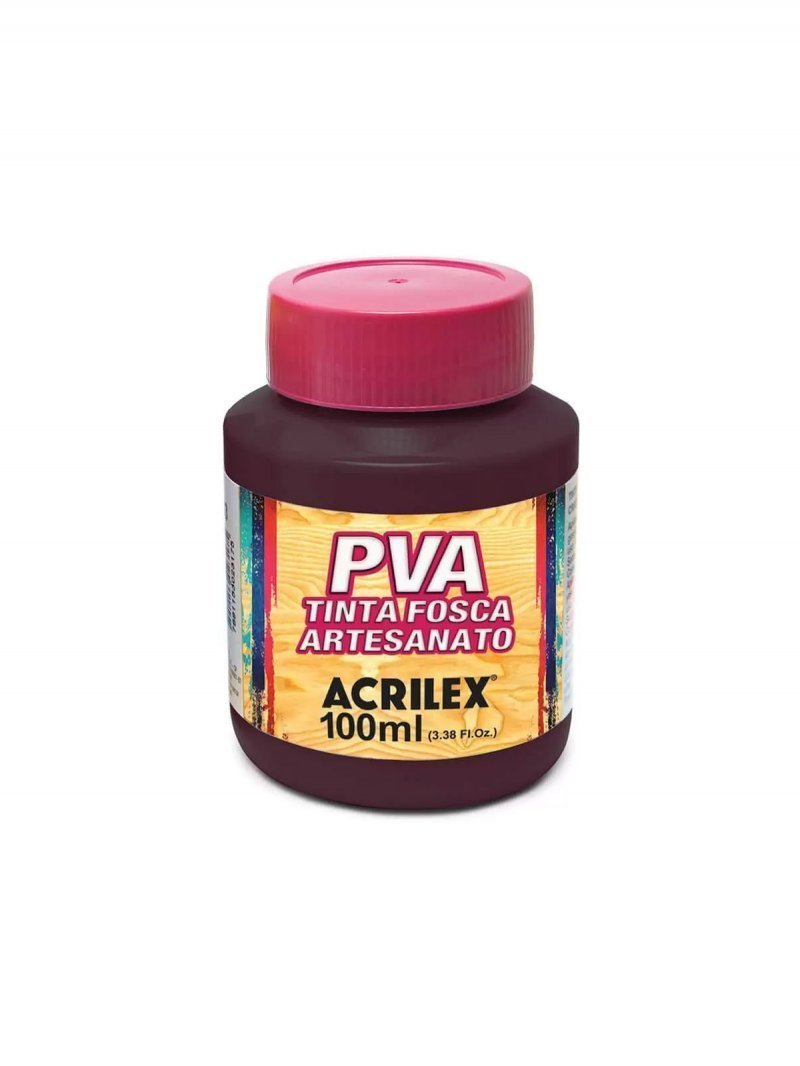 TINTA P/ ARTESANATO PVA 100ML BORDEAUX ACRILEX Ellos Papelaria