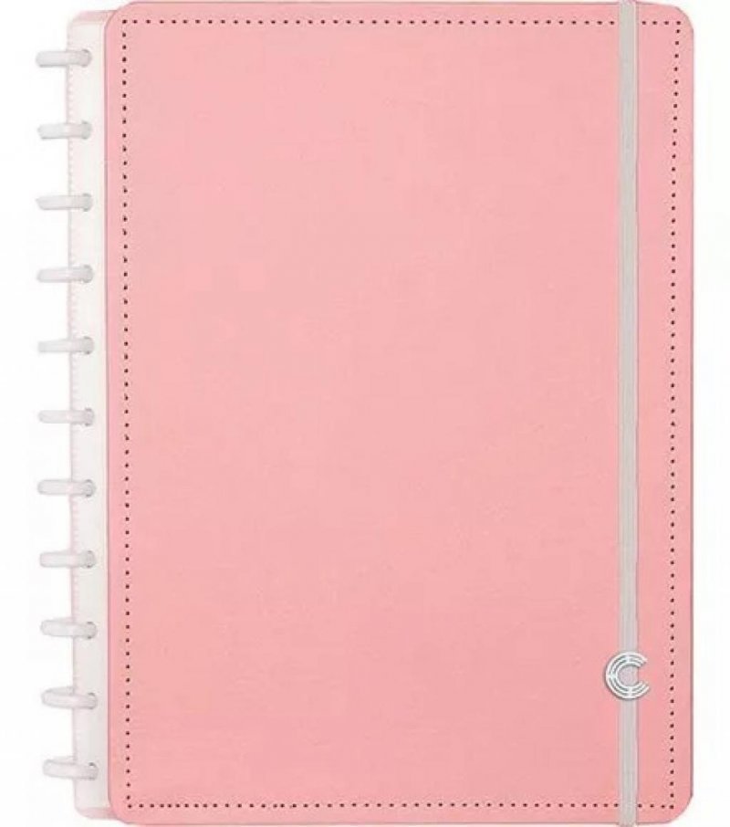 CADERNO INTELIGENTE GRANDE ROSE PASTEL Ellos Papelaria