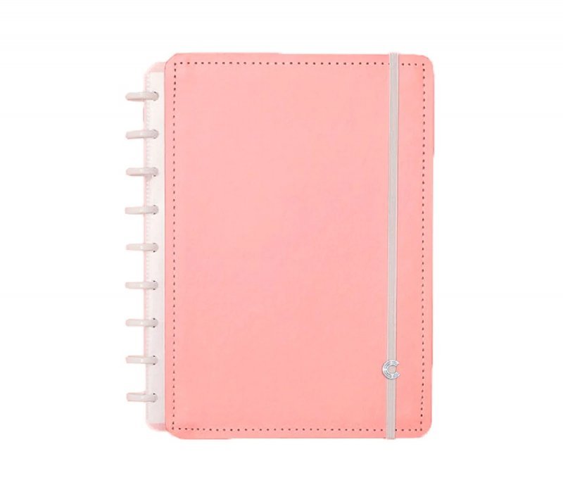 CADERNO INTELIGENTE MEDIO ROSE PASTEL Ellos Papelaria