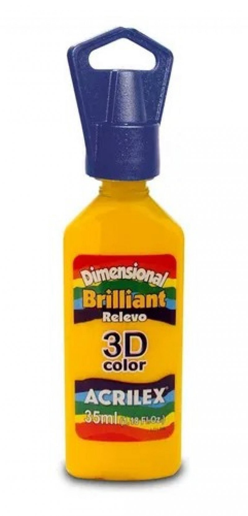 TINTA DIMENSIONAL BRILLIANT AMARELO OURO ACRILEX Ellos Papelaria