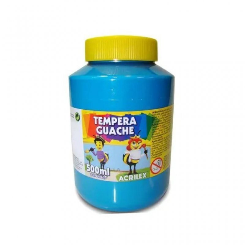 TINTA GUACHE 500 ML AZUL CELESTE ACRILEX Ellos Papelaria