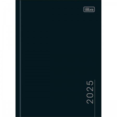 AGENDA COSTURADA PEPPER PRETO M4 TILIBRA Ellos Papelaria