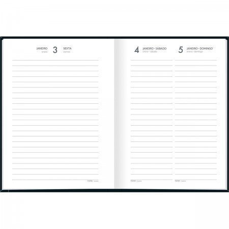 AGENDA COSTURADA PEPPER PRETO M4 TILIBRA Ellos Papelaria