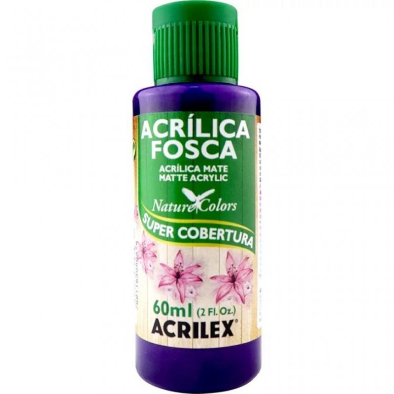 TINTA ACRILICA FOSCA 60ML VIOLETA COBALTO ACRILEX Ellos Papelaria