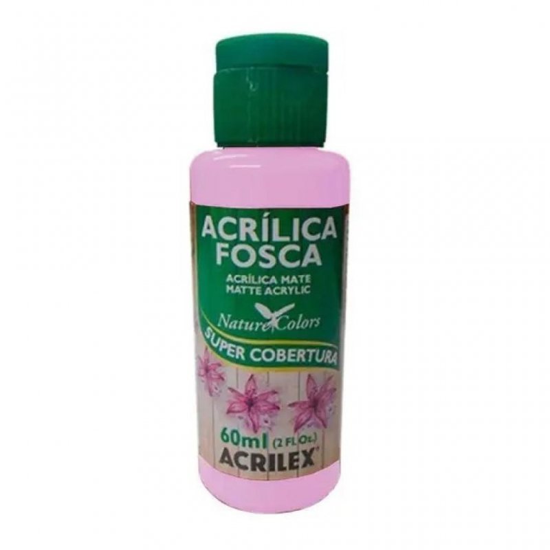 TINTA ACRILICA FOSCA 60ML ROSA PRIMAVERA ACRILEX Ellos Papelaria