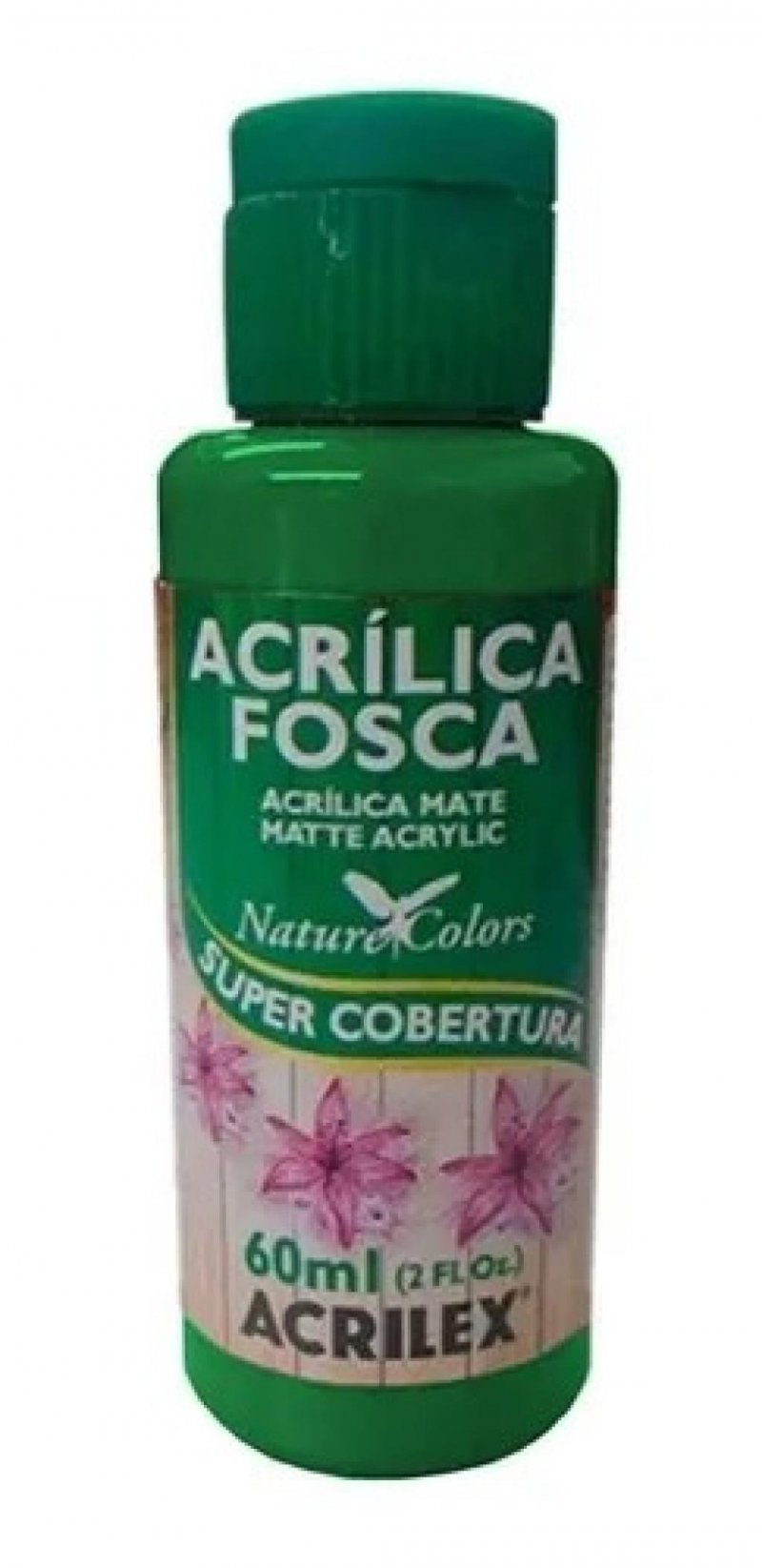 TINTA ACRILICA FOSCA 60ML VERDE GRAMA ACRILEX Ellos Papelaria