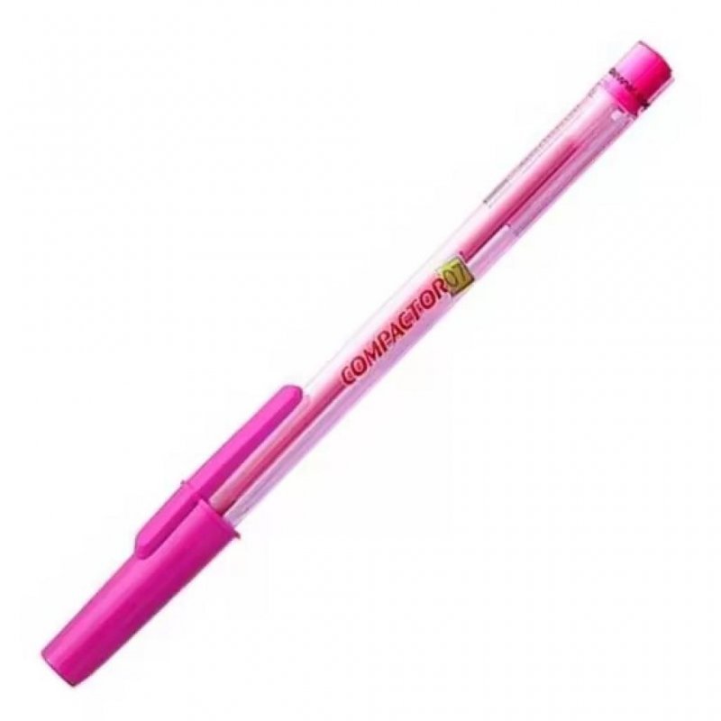 CANETA ESF. 0.7 PINK ROSA COMPACTOR Ellos Papelaria