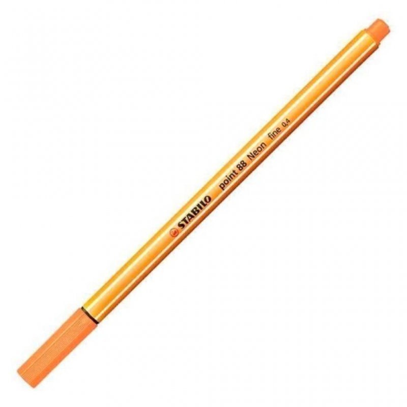 CANETA STABILO POINT 0.4 88/054 LARANJA NEON Ellos Papelaria