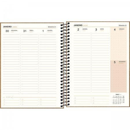 AGENDA ESP PLANNER KRAFTWOR M7 TILIBRA Ellos Papelaria