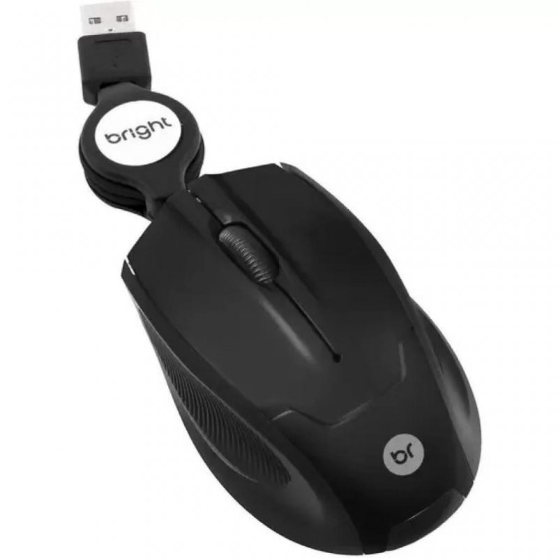 MOUSE MINI OPTICO USB BRASIL 800CPI RETRATIL BRIGH Ellos Papelaria