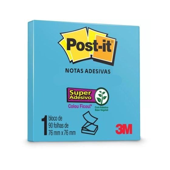 ANOTE COLE 76X76MM AZUL ELEC C/90F POST-IT 3M Ellos Papelaria