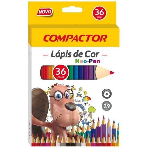 LAPIS DE COR NEO-PEN MADEIRA C/36 COMPACTOR Ellos Papelaria