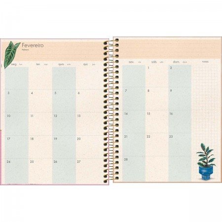 AGENDA ESP PLANNER NATURALI M7 80FL TILIBRA Ellos Papelaria