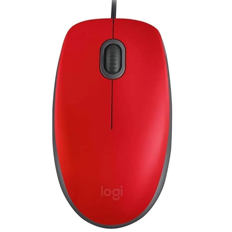 MOUSE USB M110 SILENT VERMELHO LOGITECH Ellos Papelaria