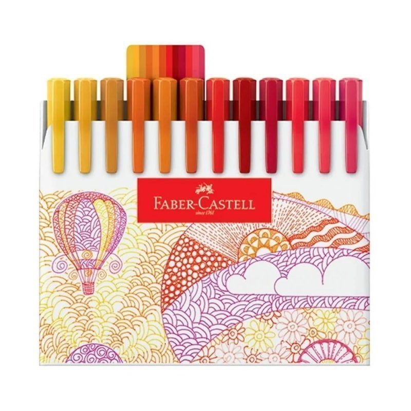 CANETA FINE PEN COLORS - 48 CORES FABER Ellos Papelaria