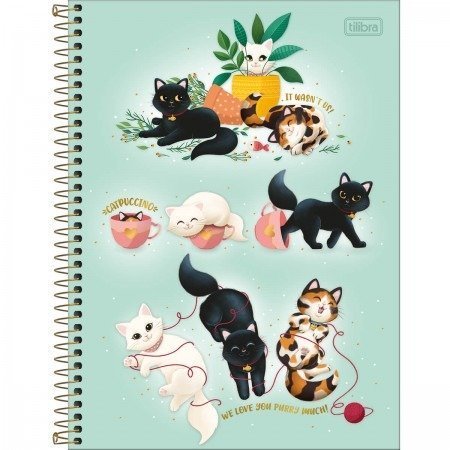 CAD CD UNIV PURRFECT CATS 1M 80F TILIBRA Ellos Papelaria