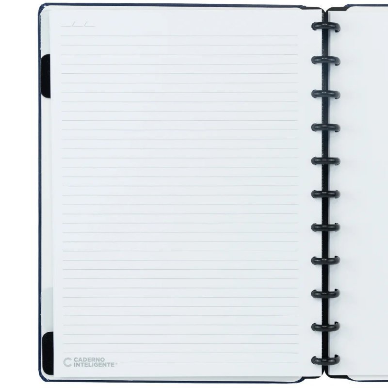 CADERNO INTELIGENTE DARK BLUE GRANDE  Ellos Papelaria