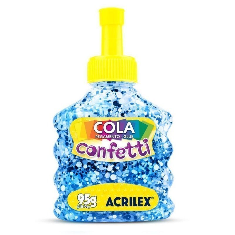 COLA CONFETTI 95G CEU ESTRELADO ACRILEX Ellos Papelaria