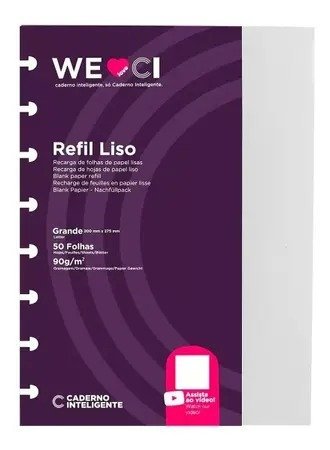 REFIL LISO GRANDE 90G CADERNO INTELIGENTE Ellos Papelaria