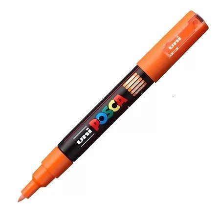 CANETA POSCA LARANJA PC-1M UNI Ellos Papelaria