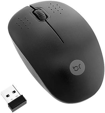 MOUSE SEM FIO USB PRETO 2.4G 1000DPI NOVO BRIGHT Ellos Papelaria