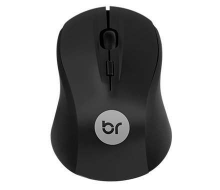 MOUSE SEM FIO USB PRETO 2.4G 1000DPI BRIGHT Ellos Papelaria