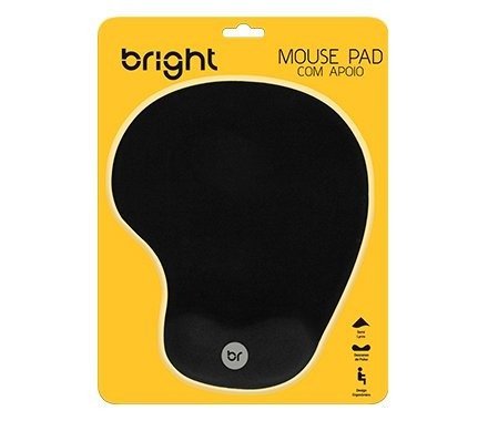 MOUSE PAD GEL PRETO BRIGHT Ellos Papelaria