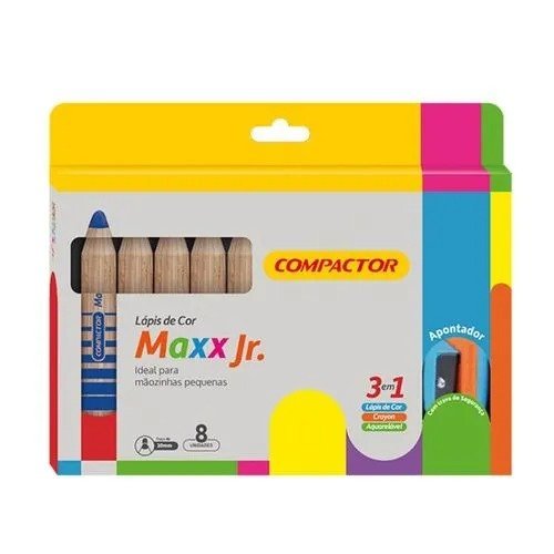 LAPIS DE COR MAXX C/8 COMPACTOR Ellos Papelaria