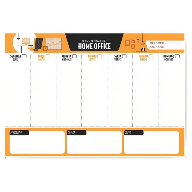 PLANNER DE MESA HOME OFFICE 320X220 Ellos Papelaria