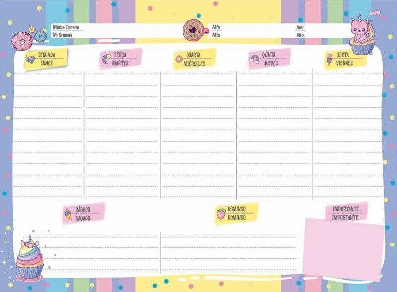 PLANNER DE MESA BE HAPPY 275X200 SAO DOMINGO Ellos Papelaria