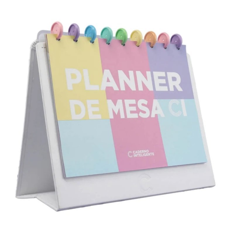 PLANNER DE MESA WHITE MEDIO CADERNO INTELIGENTE Ellos Papelaria