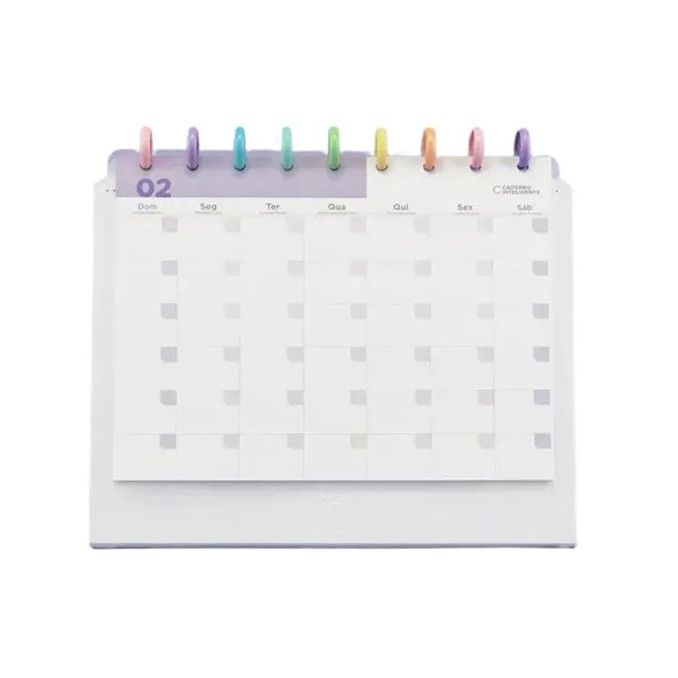 PLANNER DE MESA WHITE MEDIO CADERNO INTELIGENTE Ellos Papelaria