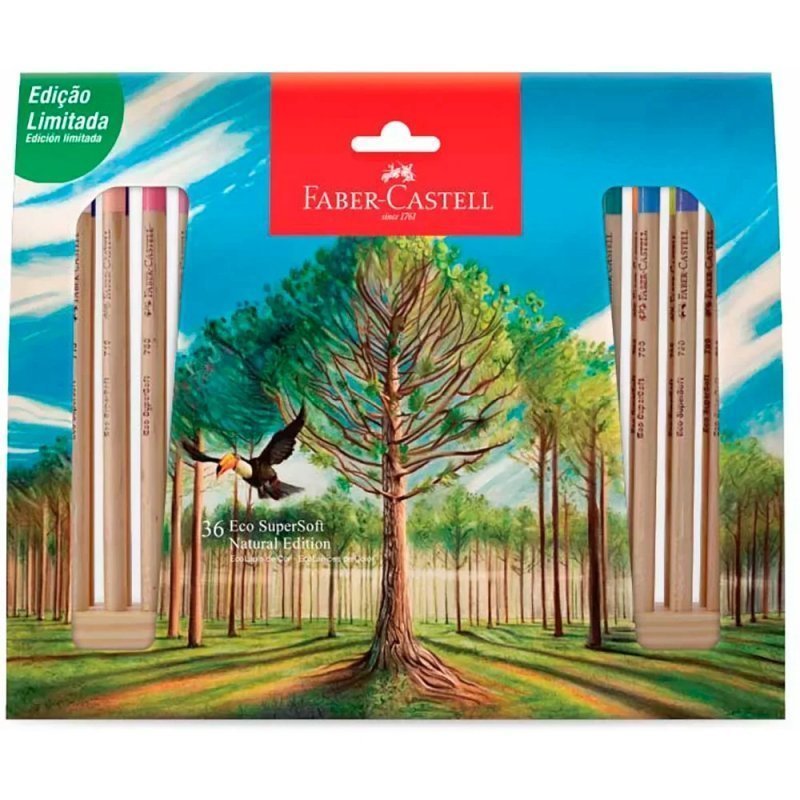 ECOLAPIS NATURAL EDITION SUPERSOFT 36 CORES FABER CASTELL Ellos Papelaria