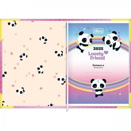 AGENDA COSTURADA MINI LOVELY FRIEND TILIBRA Ellos Papelaria