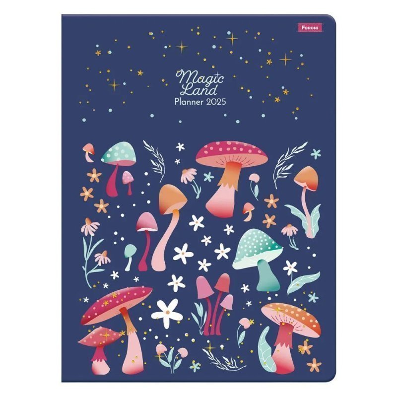 PLANNER GRAMPEADO MAGIC LAND 178X254 FORONI Ellos Papelaria