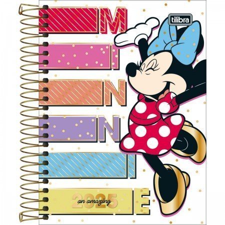 AGENDA ESPIRAL MINNIE M4 TILIBRA Ellos Papelaria