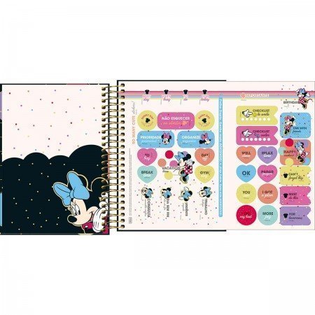 AGENDA ESPIRAL MINNIE M4 TILIBRA Ellos Papelaria