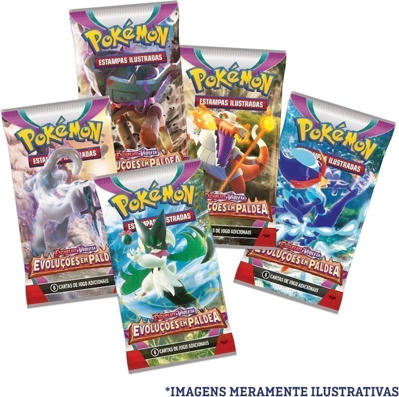 CARTAS POKEMON EVOLUÇÕES EM PALDEA COPAG Ellos Papelaria