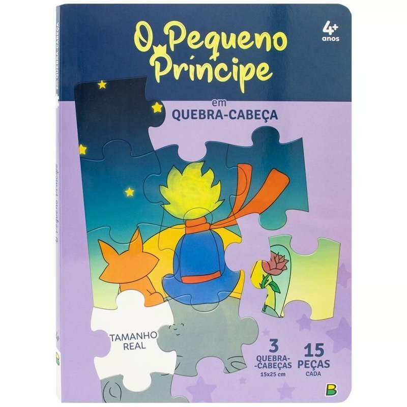 LIVRO E QUEBRA CABECA O PEQUENO PRINCIPE 20X27  Ellos Papelaria