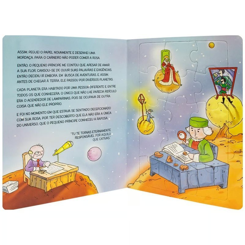 LIVRO E QUEBRA CABECA O PEQUENO PRINCIPE 20X27  Ellos Papelaria