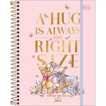 AGENDA ESPIRAL PLANNER POOH M7 TILIBRA Ellos Papelaria