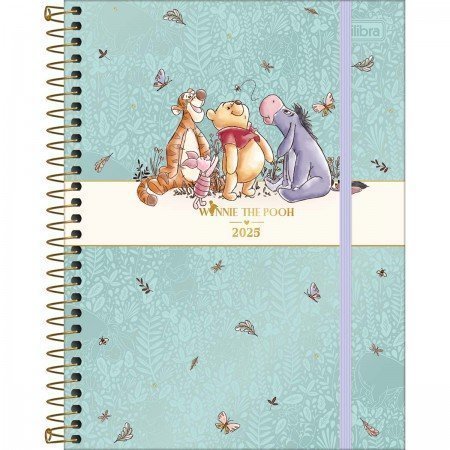 AGENDA ESPIRAL PLANNER POOH M7 TILIBRA Ellos Papelaria