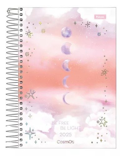 AGENDA ESPIRAAL COSMOS 130X188 FORONI Ellos Papelaria