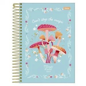 AGENDA ESPIRAL MAGIC LAND 130X188 FORONI Ellos Papelaria