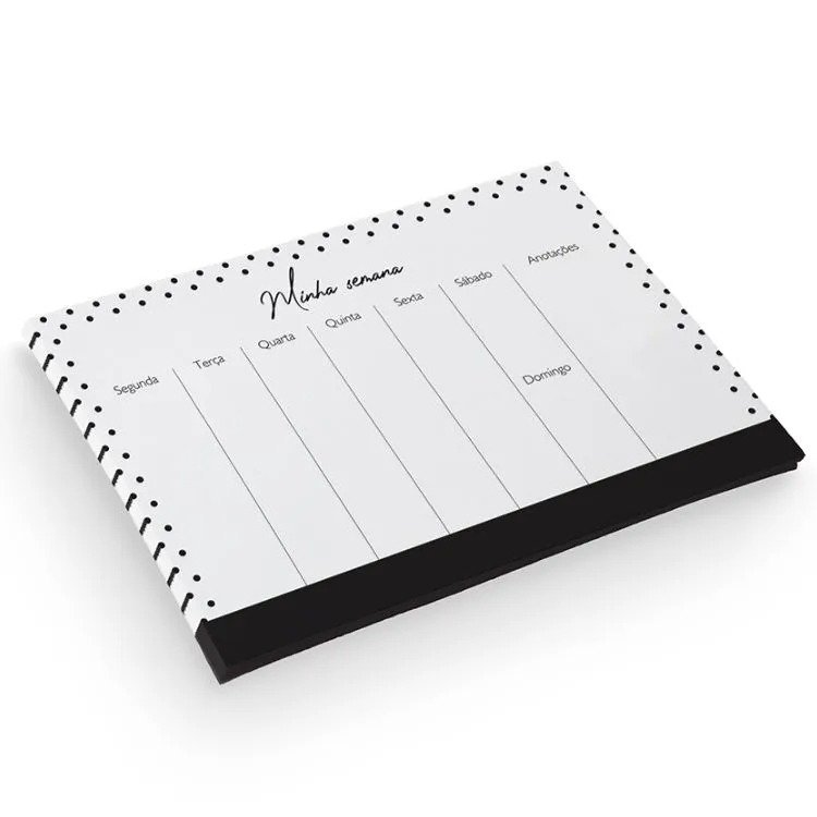 PLANNER DE MESA BLACK 250X170MM BRW Ellos Papelaria